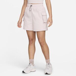 Nike Womens Essential Woven High-Rise Shorts DM6247-019 Purple Size Small